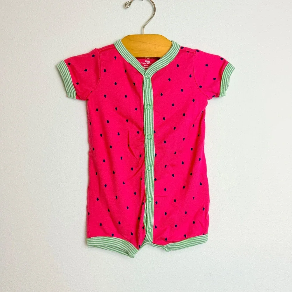 Baby Girl Summer Bundle 3-6M Carter's Old Navy Cat & Jack Romper Sunsuit 4 Sets